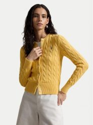Polo Ralph Lauren Kardigan 211971868507 Żółty ciemny Slim Fit. Żółte kardigany damskie Polo Ralph Lauren, xs, bez wzorów, z bawełny, bez kołnierzyka, bez ramiączek, bez kaptura. Za 1,199.00 zł.