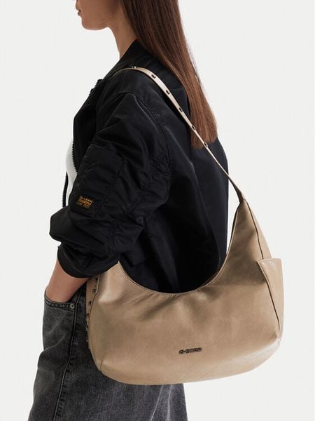 G-Star Raw Torebka EO-LDA8296 Beżowy. Brązowe torebki do ręki damskie G-Star, bez wzorów, retro, bez dodatków. Za 229.99 zł.