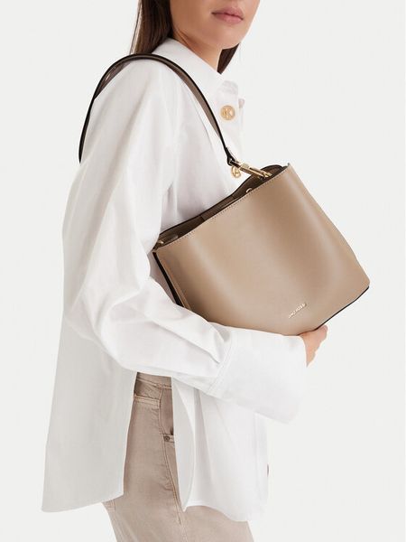GINO ROSSI Torebka EO-LX10291 Beżowy. Brązowe torebki do ręki damskie Gino Rossi, bez wzorów, z materiału, bez dodatków. Za 196.99 zł.