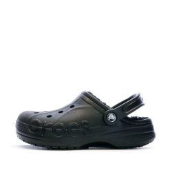 Buty do chodzenia męskie Crocs Baya Lined Clog. Czarne klapki męskie Crocs, bez wzorów, z materiału. Za 229.00 zł.