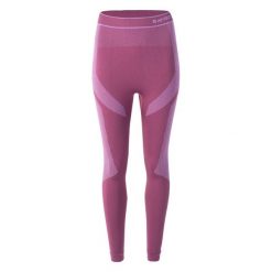 Damskie legginsy Hi-Tec Rair. Fioletowe bielizna termoaktywna damska Hi-tec, l, bez wzorów, z elastanu, bez ramiączek. Za 136.10 zł.