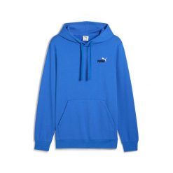 Bluza z kapturem Puma Logo N° 1 Essentials. Niebieskie bluzy męskie Puma, m, bez wzorów, z bawełny, z kapturem, na fitness i siłownię. Za 200.00 zł.