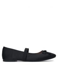 DeeZee Baleriny 9-125-1 Czarny. Czarne baleriny damskie DeeZee, bez wzorów, z materiału, bez obcasa. Za 89.99 zł.