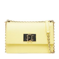 Torebka Furla. Żółte torebki do ręki damskie Furla, bez wzorów, wizytowe, bez dodatków. Za 979.99 zł.