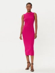 MICHAEL Michael Kors Sukienka dzianinowa MR582UN33D Różowy Slim Fit. Czerwone sukienki damskie MICHAEL Michael Kors, l, bez wzorów, z dzianiny, bez kołnierzyka, bez ramiączek. Za 499.99 zł.