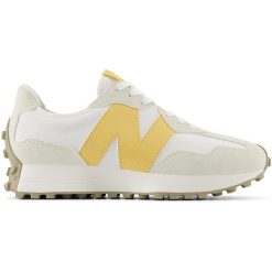 Buty damskie New Balance WS327KF – beżowe. Brązowe obuwie sportowe damskie New Balance, bez wzorów, z dresówki. Za 299.99 zł.
