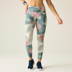 Damskie wpływowe legginsy. Niebieskie legginsy sportowe damskie Dare 2b, bez wzorów, na fitness i siłownię. Za 129.99 zł.