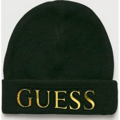 Guess Jeans - Czapka. Szare czapki i kapelusze damskie Guess Jeans, z dzianiny. Za 189.90 zł.