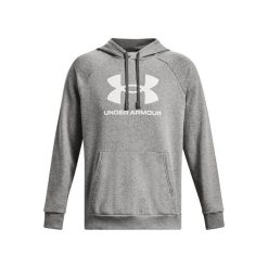 Bluza z kapturem Under Armour Rival Fleece Logo. Białe bluzy męskie Under Armour, m, bez wzorów, z kapturem. Za 294.50 zł.