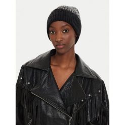 Czapka Calvin Klein. Czarne czapki i kapelusze damskie Calvin Klein, na zimę, bez wzorów. Za 269.99 zł.