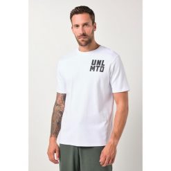 Męska T-shirt fitness rękaw 1/2 nadruk na piersi do rozm. 7 XL. Białe koszulki sportowe męskie JAY-PI, m, bez wzorów, z bawełny, bez kołnierzyka. W wyprzedaży za 143.99 zł.