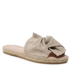 Espadryle Manebi. Brązowe espadryle damskie Manebi, bez wzorów, bez obcasa. Za 589.99 zł.