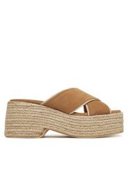 Pollini Espadryle SA28278I0MTF0122 Beżowy. Brązowe espadryle damskie Pollini, bez wzorów, ze skóry, bez obcasa, bez zapięcia. Za 849.99 zł.