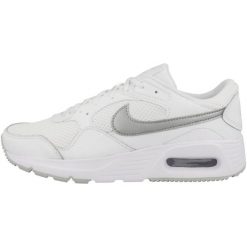 Buty do chodzenia Nike Air Max SC. Białe obuwie sportowe damskie Nike, bez wzorów, z materiału, trekkingowe, nike air max. Za 438.00 zł.