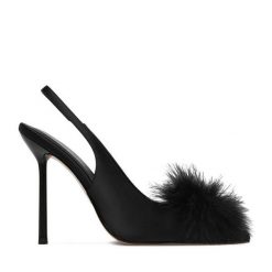 Szpilki Eva Minge. Czarne szpilki damskie Eva Minge, bez wzorów, bez obcasa, bez zapięcia. Za 479.99 zł.