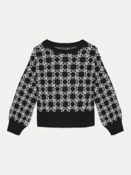 Guess Sweter J4BR04 Z3K10 Czarny Relaxed Fit. Czarne swetry dla dziewczynek Guess, z aplikacjami, z syntetyku, bez kołnierzyka, bez ramiączek, bez kaptura. Za 149.99 zł.