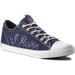Trampki S.OLIVER - 5-13619-20 Navy 805. Niebieskie trampki męskie marki S.Oliver, z gumy. W wyprzedaży za 139.00 zł.