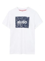 HUGO T-Shirt G01020 S Biały Regular Fit. Białe t-shirty dla chłopców Hugo, bez wzorów, z bawełny, bez ramiączek. Za 169.99 zł.