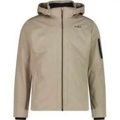 Cmp Lekka Kurtka Softshell Męska – Wiatro- i wodoodporna, 100% poliester. Brązowe kurtki męskie CMP, m, bez wzorów, z poliesteru. Za 373.10 zł.