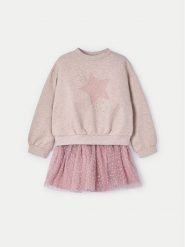Mayoral Komplet bluza i spódniczka 4937 Brązowy Regular Fit. Brązowe bluzy dla dziewczynek Mayoral, bez wzorów, z bawełny, bez ramiączek, bez kaptura. Za 129.99 zł.