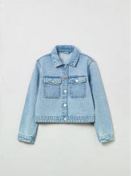 OVS Kurtka jeansowa 1689120 Niebieski Regular Fit. Niebieskie kurtki i płaszcze dla dziewczynek OVS, bez wzorów, z bawełny, bez kaptura. Za 179.99 zł.