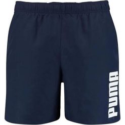 Męskie spodenki kąpielowe Puma Swim Mid w kolorze granatowym. Niebieskie kąpielówki męskie Puma, m, bez wzorów, z materiału, do pływania. Za 185.99 zł.