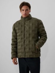 4F Kurtka z wypełnieniem syntetycznym męska - khaki 3XL. Brązowe kurtki męskie 4f, m, bez wzorów, z materiału. Za 349.99 zł.