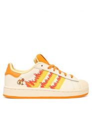 Adidas Sneakersy Pokemon Superstar II KJ5618 Beżowy. Brązowe buty sportowe dziewczęce Adidas, bez wzorów, ze skóry, bez zapięcia. Za 329.99 zł.