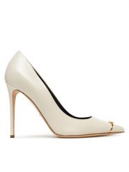 Elisabetta Franchi Szpilki SA-74L-52E2-V500 Beżowy. Brązowe szpilki damskie Elisabetta Franchi, bez wzorów, ze skóry, bez obcasa, bez zapięcia. Za 1,499.00 zł.