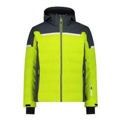 Kurtka narciarska z kapturem i zamkiem CMP. Zielone kurtki sportowe męskie CMP, na zimę, m, bez wzorów, narciarskie. W wyprzedaży za 1,019.50 zł.