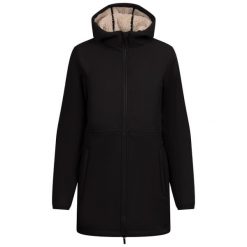 Trespass Sine - Damska kurtka typu softshell w kolorze czarnym. Czarne kurtki damskie Trespass, na jesień, bez wzorów, z softshellu, bez kaptura, trekkingowe. Za 423.55 zł.