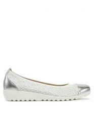 Caprice Baleriny 9-22103-42 Biały. Białe baleriny damskie Caprice, bez wzorów, ze skóry, bez obcasa. Za 164.99 zł.