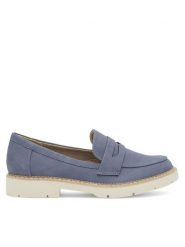Clara Barson Mokasyny WS5885-01A Niebieski. Niebieskie mokasyny damskie Clara Barson, ze skóry. Za 77.99 zł.
