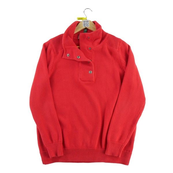 Damski czerwony sweter. Czerwone swetry damskie Ralph Lauren, s, bez wzorów, eleganckie, bez kołnierzyka, bez ramiączek, bez kaptura. Za 89.42 zł.