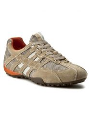 Geox Półbuty U Snake K U4207K 02214 C0845 Beżowy. Brązowe półbuty na co dzień męskie Geox, z materiału, bez zapięcia. Za 279.99 zł.
