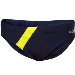 Kąpielówki pływackie dla chłopca Crowell Oscar granatowo-żółte. Niebieskie kąpielówki dla chłopców CROWELL, bez wzorów. Za 25.96 zł.