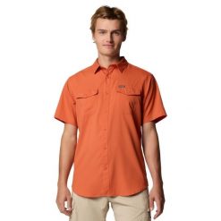 Koszula sportowa męska Utilizer II Solid Short Sleeve Shirt. Brązowe koszule męskie Columbia, m, bez wzorów, z poliesteru, sportowe, bez kołnierzyka, bez ramiączek. Za 199.99 zł.