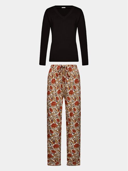 Selmark Piżama Flores P6973 Czarny Regular Fit. Czarne piżamy damskie Selmark, bez wzorów, z syntetyku, bez ramiączek. Za 179.99 zł.