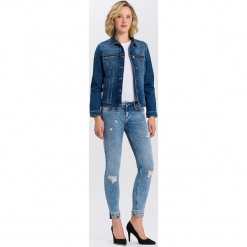 Dżinsy "Adriana" - Skinny fit - w kolorze błękitnym. Niebieskie jeansy damskie Cross Jeans. W wyprzedaży za 136.95 zł.