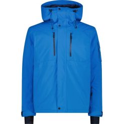 Kurtka narciarska męska CMP 34W3917. Niebieskie kurtki snowboardowe męskie CMP, na zimę, l, bez wzorów, z materiału, narciarskie. Za 519.99 zł.