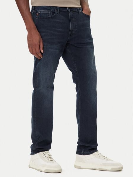 BOSS Spodnie materiałowe Sisla-9 50544866 Czarny Regular Fit. Czarne spodnie materiałowe męskie Boss, m, bez wzorów, z bawełny. Za 469.99 zł.