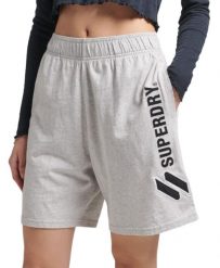 Spodenki turystyczne damskie Superdry Code Applique Boy. Szare szorty sportowe damskie Superdry., l, bez wzorów, z bawełny, sportowe. Za 91.80 zł.