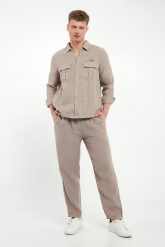 Spodnie męskie lniane AERONAUTICA MILITARE. Spodnie materiałowe męskie Aeronautica Militare, m, bez wzorów. Za 839.00 zł.