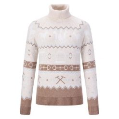 Sweter dziewczęcy z wzorem HV Polo Every. Brązowe swetry dla dziewczynek HV POLO, bez wzorów, z materiału, bez kołnierzyka, bez ramiączek, bez kaptura. Za 489.00 zł.