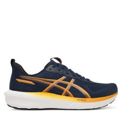 Buty do biegania Asics. Niebieskie buty sportowe męskie Asics, bez zapięcia, do biegania. Za 499.99 zł.
