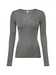 Samsøe Samsøe koszulka z długim rękawem - Sadou Kobiety Lyocell szary, L. Szare t-shirty damskie Samsøe & Samsøe, l, bez wzorów, z dżerseju, klasyczne, bez kołnierzyka. Za 349.95 zł.