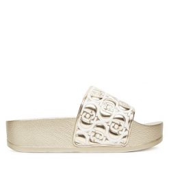 Klapki Liu Jo. Żółte klapki damskie Liu Jo, bez wzorów, bez obcasa. Za 199.99 zł.