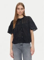 Gap Koszula 728755-00 Czarny Regular Fit. Czarne bluzki damskie GAP, s, bez wzorów, z bawełny, bez kołnierzyka, bez ramiączek. Za 139.99 zł.