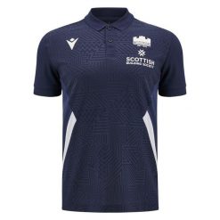 Polo Edynburg Rugby Travel 2024/25 Player 2024/25 2024/25. Niebieskie koszulki polo męskie Macron, m, bez wzorów, bez kołnierzyka, bez ramiączek. Za 251.50 zł.