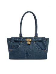 MICHAEL Michael Kors Torebka Hamilton 30F6BNXT0C Niebieski. Niebieskie torebki do ręki damskie MICHAEL Michael Kors, bez wzorów, z materiału, bez dodatków. Za 1,539.00 zł.